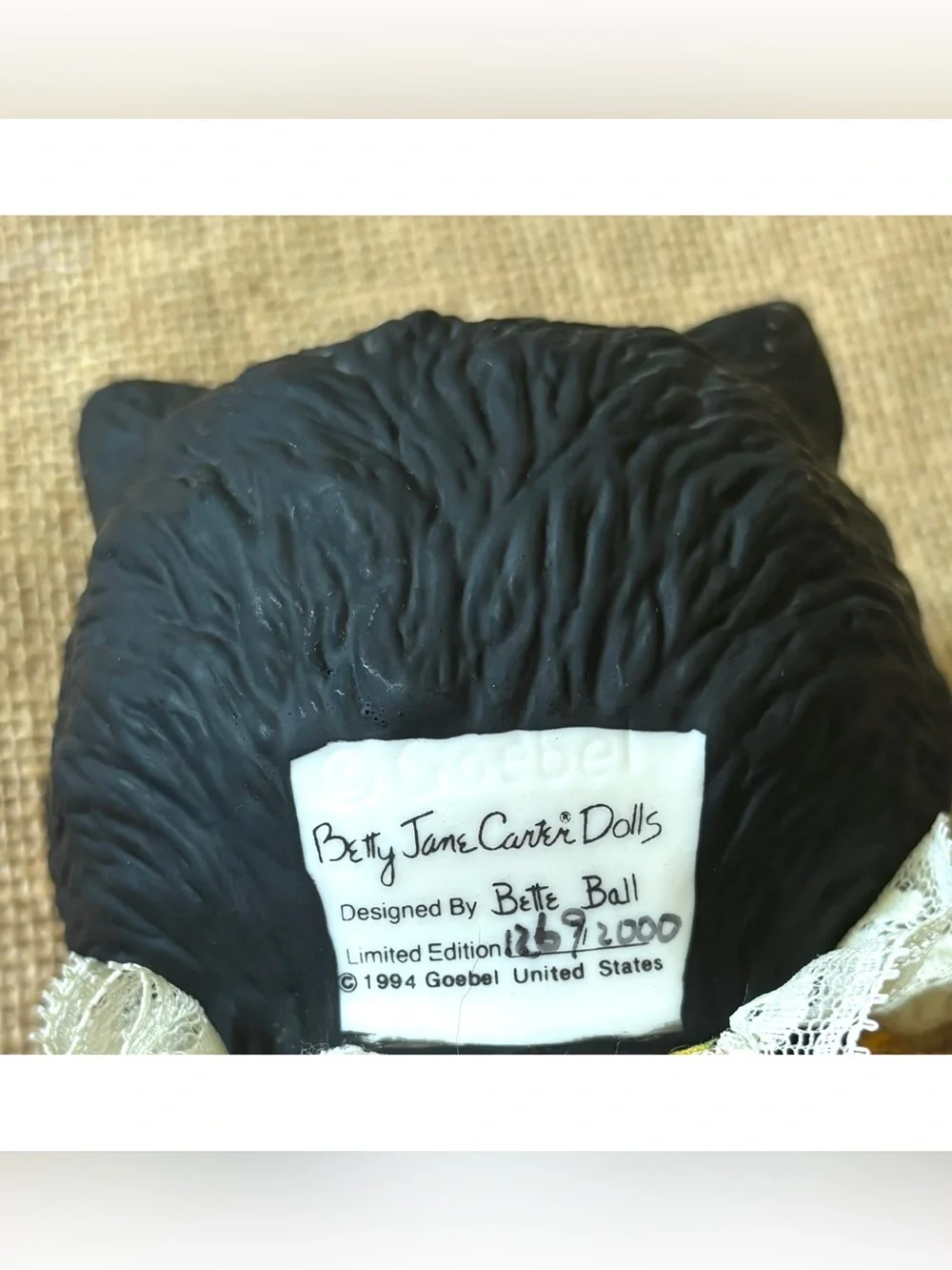 Goebel Betty Jane Carter Doll Candy Corn Calico Cat Musical Thanksgiving Fall